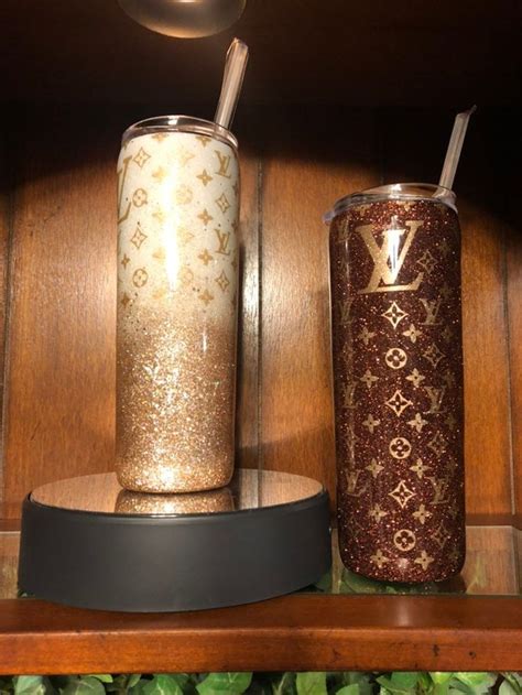 white louis vuitton coffee mug with gold logo|louis vuitton drink tumbler.